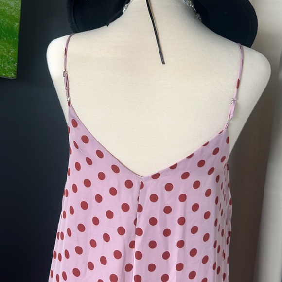 Zara Pink Polka Dots Dress Size XS - Picture 8 of 11